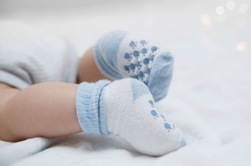 Things to do to avoid smelly feet for your baby - use the right socks.