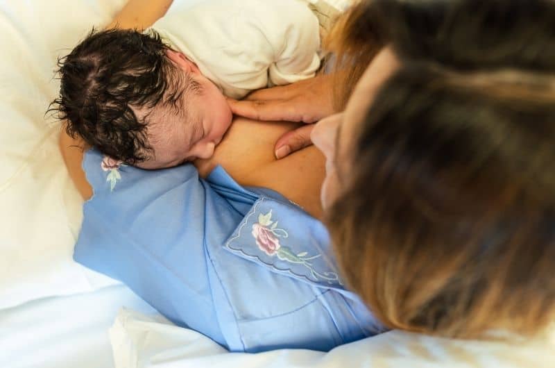 Room-in breastfeeding newborn