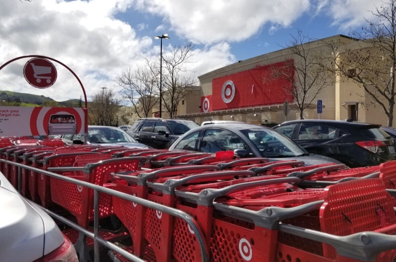 Outside view of Target store.